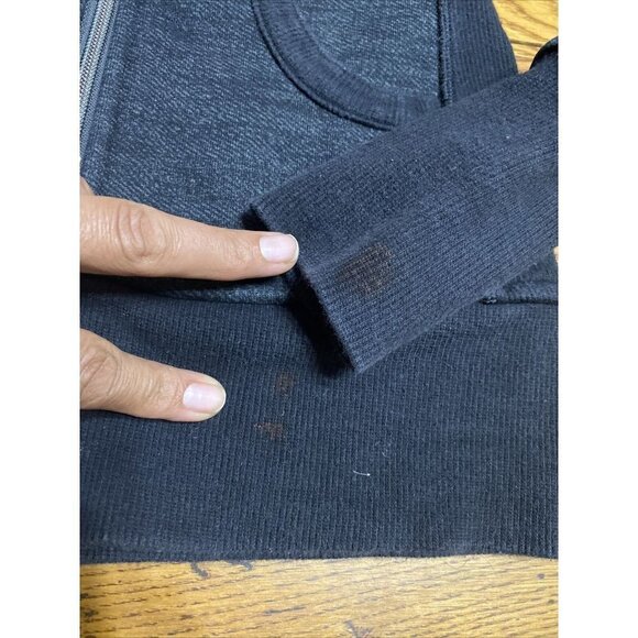 lululemon Gray & Black Scuba Full Zip Hooded Hoodie - 2 - Picture 3 of 10